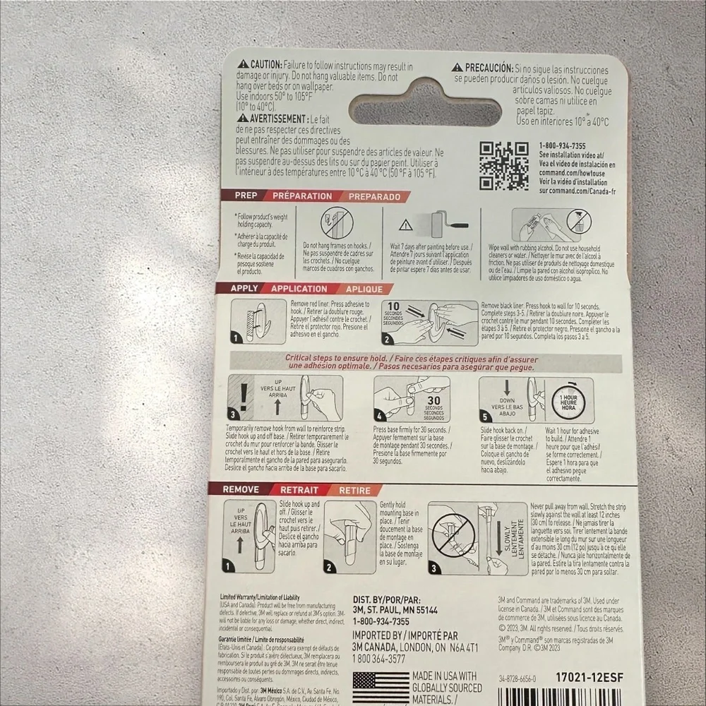 Command Foam Refill Strips (Medium 3lb) 12 Strips per pack x 4 Packs